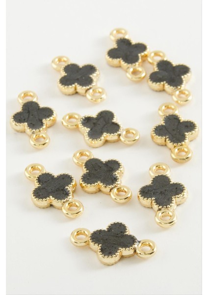 shop Çiçek Çift Kulplu Mineli Bileklik ve Kolye Ucu Aparatı 1 Adet-Gri fiyatları