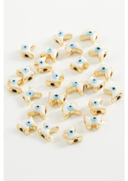 shop Kelebek Mineli Bileklik ve Kolye Ucu Aparatı 1 Adet-Beyaz fiyatları