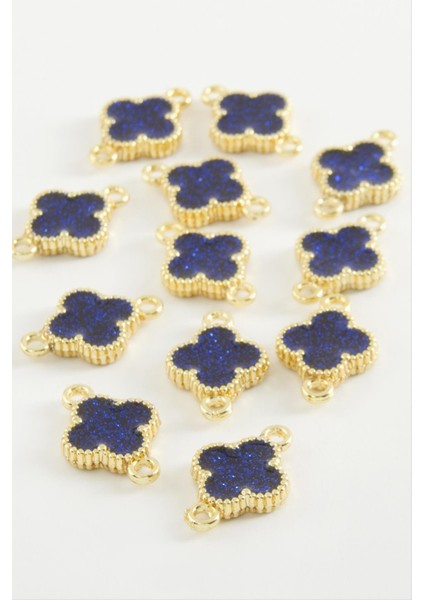 shop Çiçek Çift Kulplu Mineli Bileklik ve Kolye Ucu Aparatı 1 Adet-Mavi