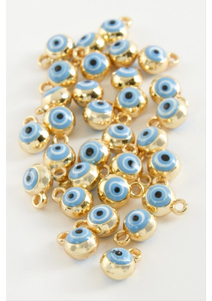 shop Nazar Tek Kulplu Mineli Bileklik ve Kolye Ucu Aparatı 1 Adet-Mavi