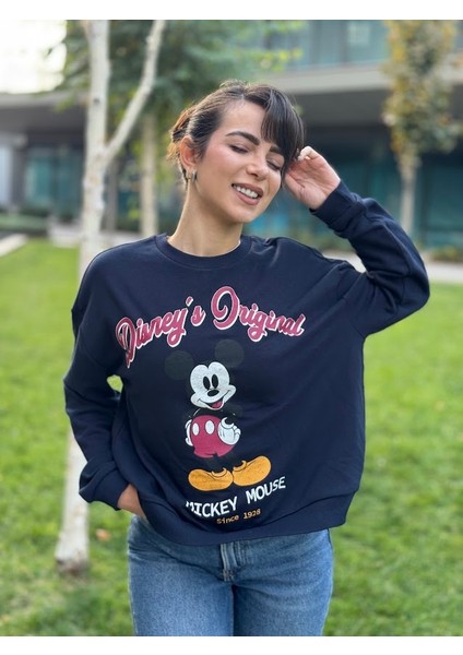 Mickey Baskılı Sweatshirt modelleri