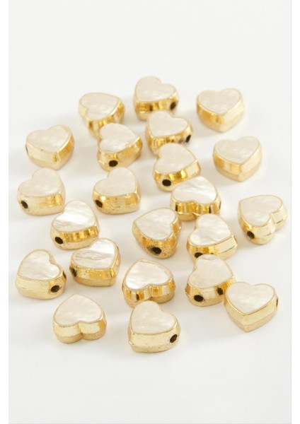 shop Kalp Mineli Bileklik ve Kolye Ucu Aparatı 1 Adet-Krem fiyatları