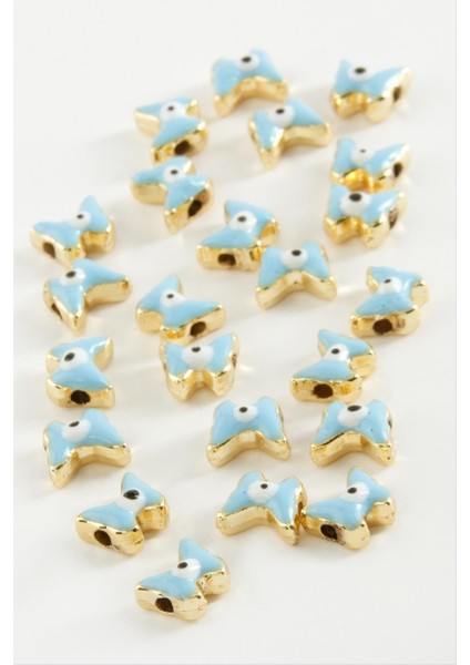 shop Kelebek Mineli Bileklik ve Kolye Ucu Aparatı 1 Adet-Mavi