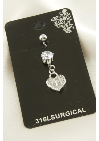 shop Kalp Çelik Piercing 1 Adet-Gümüş Rengi fiyatları