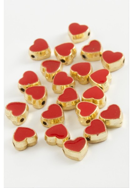 shop Kalp Mineli Bileklik ve Kolye Ucu Aparatı 1 Adet-Kırmızı fiyatları