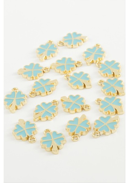 shop Yonca Tek Kulplu Mineli Bileklik ve Kolye Ucu Aparatı 1 Adet-Açık Mavi fiyatları