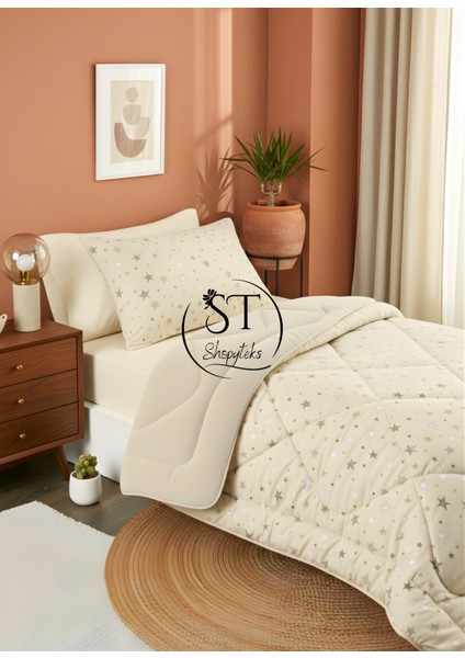 Tek Kişilik Welsoft Puffi Uyku Seti 155X215 | Lastikli Çarşaflı | 2 Adet Yastık Kılıflı | Pamuklu % Yumuşak