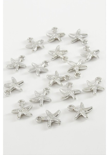 shop Deniz Yıldızı Tek Kulp Metal Bileklik ve Kolye Ucu Aparatı 1 Adet-Gümüş Rengi