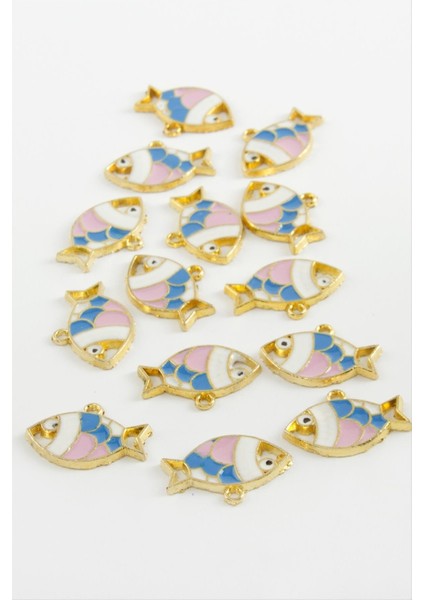 shop Balık Tek Kulp Mineli Bileklik ve Kolye Ucu Aparatı 1 Adet-Sarı fiyatları