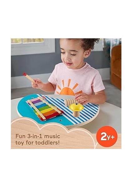 Ahşap Müzik Keyfi 3 Ahşap Parçadan Oluşan Fisher-Price Ahşap Müzik Keyfi ve Oyuncak Perküsyon Enstrümanları HXT91 fiyatları