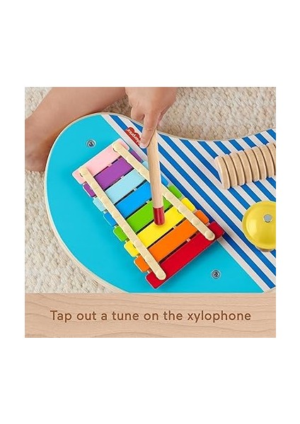 Ahşap Müzik Keyfi 3 Ahşap Parçadan Oluşan Fisher-Price Ahşap Müzik Keyfi ve Oyuncak Perküsyon Enstrümanları HXT91 fırsatları