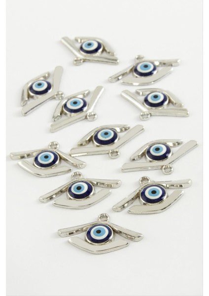 shop Göz Tek Kulplu Mineli Bileklik ve Kolye Ucu Aparatı 1 Adet-Mavi fiyatları