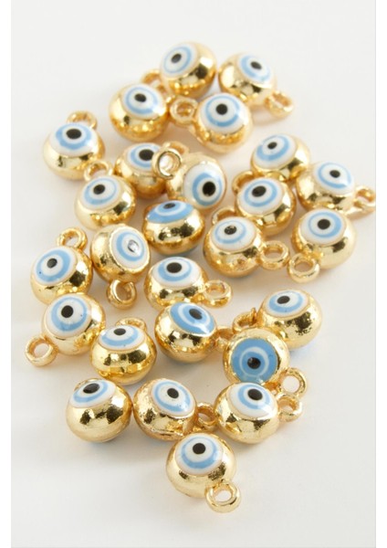 shop Nazar Tek Kulplu Mineli Bileklik ve Kolye Ucu Aparatı 1 Adet-Beyaz fiyatları