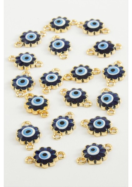 shop Çiçek Çift Kulplu Mineli Bileklik ve Kolye Ucu Aparatı 1 Adet-Mavi fiyatları