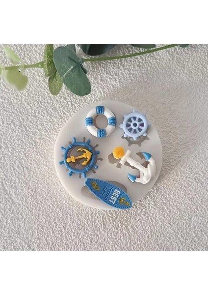 Deniz ve Tatil Temalı Mini Silikon Kalıp Taş Tozu Epoksi Reçine Kek Pasta Kalıp Dayanıklı Esnek