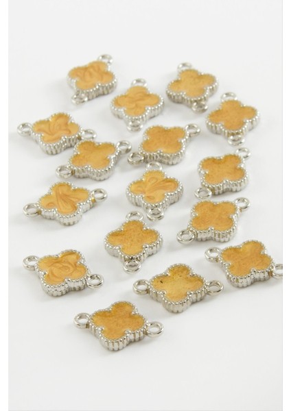 shop Çiçek Çift Kulplu Mineli Bileklik ve Kolye Ucu Aparatı 1 Adet-Kahverengi