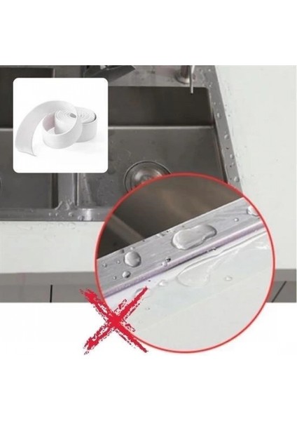 2 Li Su Sızdırmaz Banyo Mutfak Lavabo Küvet Izolasyon Şerit Bant Pratik Ürün fırsatları