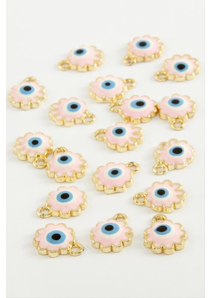 shop Çiçek Nazar Tek Kulplu Mineli Bileklik ve Kolye Ucu Aparatı 1 Adet-Açık Pembe fiyatları