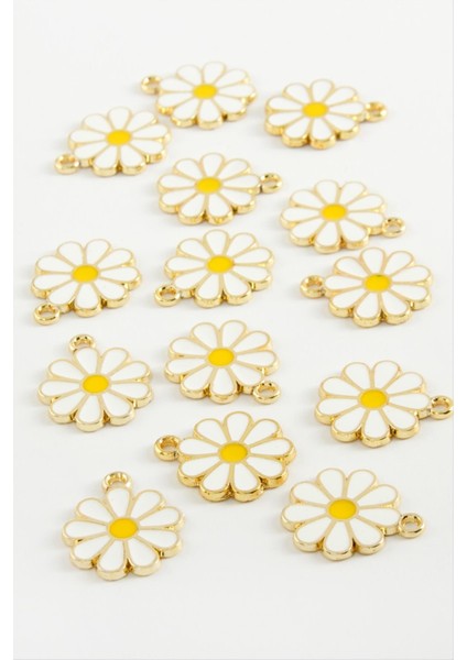 shop Papatya Tek Kulplu Mineli Bileklik ve Kolye Ucu Aparatı 1 Adet-Sarı fiyatları