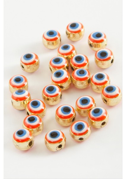 shop Nazar Mineli Bileklik ve Kolye Ucu Aparatı 1 Adet-Turuncu fiyatları