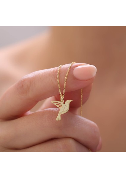 925 Ayar Gümüş Arı Kuşu Kolye