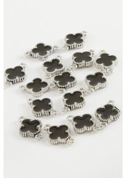 shop Çiçek Çift Kulplu Mineli Bileklik ve Kolye Ucu Aparatı 1 Adet-Siyah fiyatları