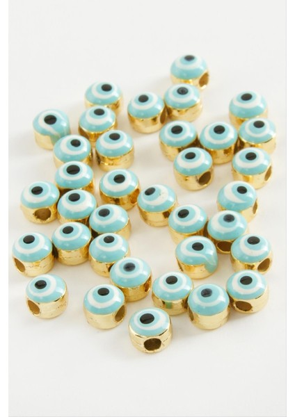 shop Nazar Mineli Bileklik ve Kolye Ucu Aparatı 1 Adet-Turkuaz