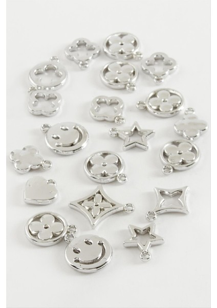 shop Karışık Tek Kulplu Metal Bileklik ve Kolye Ucu Aparatı 1 Adet-Gümüş Rengi