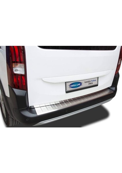 Line Peugeot Rifter ile Uyumlu Krom Arka Tampon Eşiği Taşlı 2019 ve Sonrası