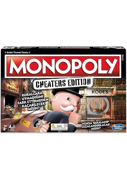 Gaming Monopoly Cheaters Edition Kutu Oyunu, 8 Yaş ve Üstü, 2-6 Oyuncu