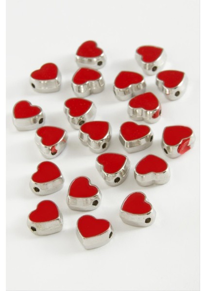 shop Kalp Mineli Bileklik ve Kolye Ucu Aparatı 1 Adet-Kırmızı fiyatları