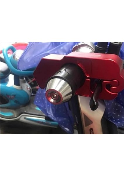 Metal Motosiklet Kilidi Gidon Tipi Motor Kilit Kırılmaz Su Geçirmez Siyah fırsatları