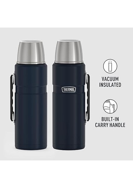 Paslanmaz King SK2020 Vakum Yalıtımlı Içecek Şişesi, 75 Oz, Mat Mavi fiyatları