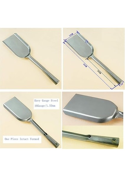 Şömine 35,5 cm Uzun Kül Küreği, Tek Parça Bozulmamış Barbekü Kömür Külü Poker Kepçesi, Mini Toz Tavası, Fırın Kül Küreği, Ağır Çelik Soba Kömür Küreği fiyatları