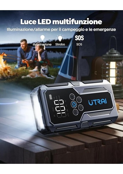 Js-9 Jstar 9 15000MAH 1500A Akü Takviye Cihazı + Lastik Şişirme Pompası Taşınabilir Jump Starter (Çanta+Powerbank+Led Lamba+Lcd Ekran) fırsatları