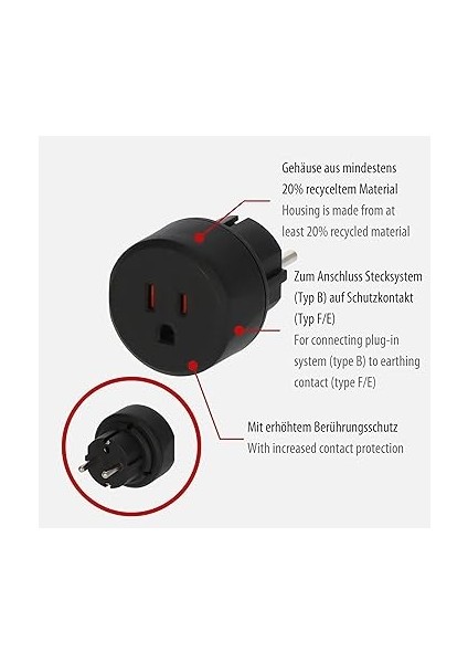 Abd Fiş Sistemi Türkiye Uyumlu IP20 Lisanslı Topraklı Travel Adaptör Dönüştürücü fiyatları