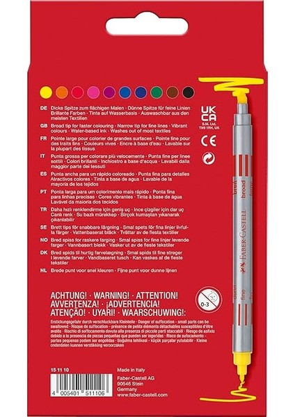 151110 - Çift Taraflı Keçeli Kalem, 10'lu Kutu, 1 Adet fiyatları