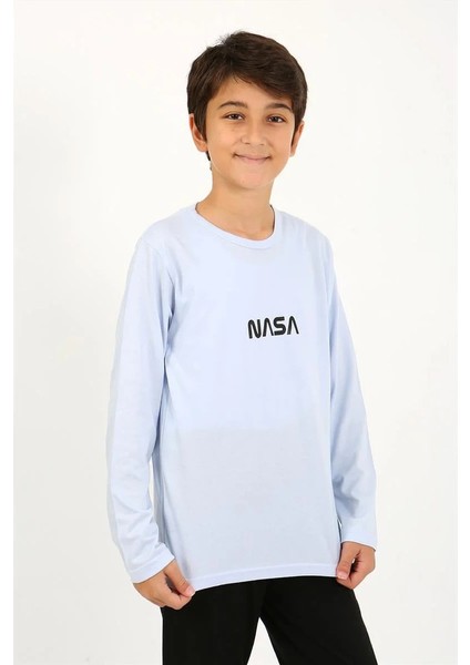 Moda Erkek Çocuk Uzun Kol Penye Pijama Takım Buzmavisi modelleri