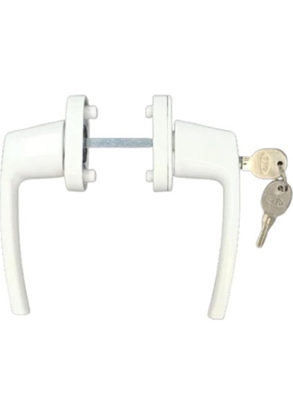 Anahtarlı Kilitlenebilir Alüminyum Pvc Pimapen Kolu Çift Taraflı