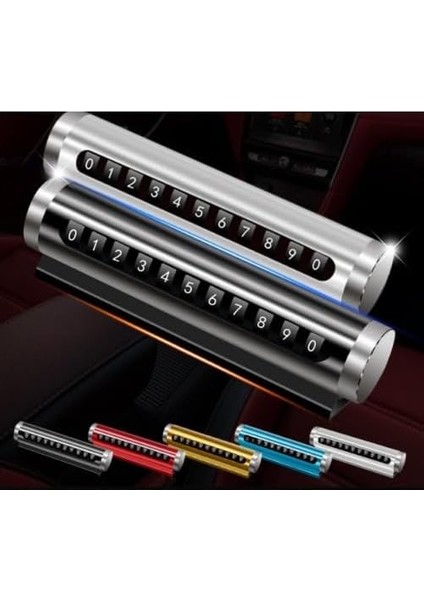 Ayarlı Silindir Araç Içi Numaratör, Torpido Üstü Aç Kapa Çevirmeli Araç Telefon Numaratörü Silindir Model Park Numaratörü