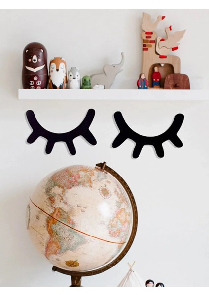 Ahşap Kirpik Çocuk Odası Dekoratif Süs