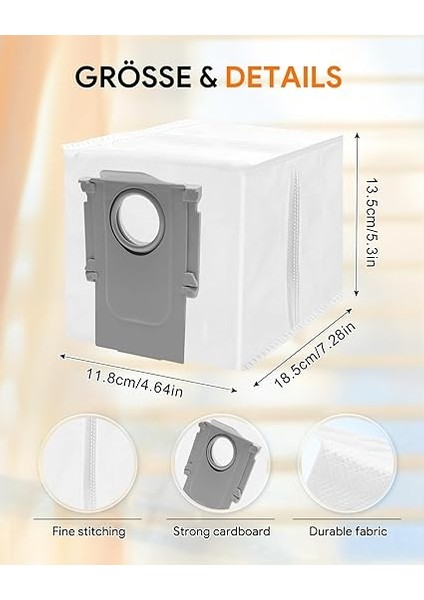 Roborock Saros 10R/Q Revo/qrevo Maxv/qrevo Master/qrevo Slim/qrevo Pro/qrevo S/qrevo Curve/qrevo Curv Için 12 Adet Toz Torbası, Roborock Için Yedek Parça Elektrikli Süpürge Torbası fırsatları