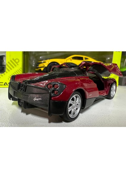Oyuncak Metal Model Araba 1/36 Çek Bırak Kırmızı Pagani Huayra modelleri