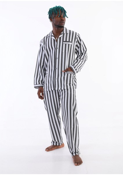 Kocabey 4007 Uzun Kol Çizgili Gaffur Erkek Pijama Takım modelleri