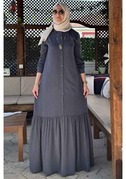 Süreyya Gömlek Elbise Antrasit fırsatları