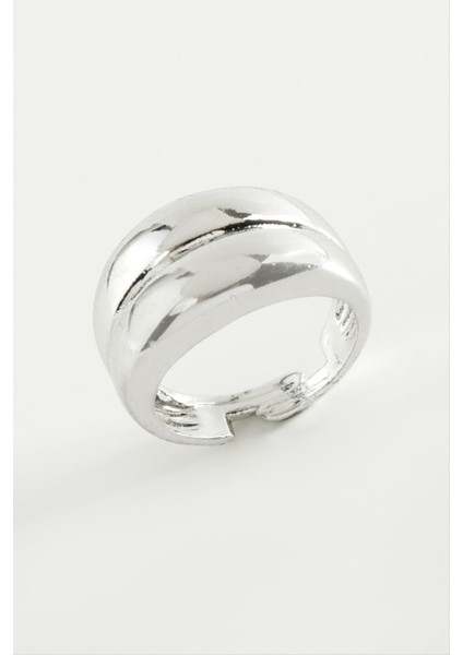shop Çift Sıra Metal Yüzük-Gümüş Rengi fiyatları