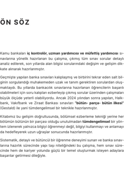 Banka Sınavlarına Hazırlık - Tüm Dersler Çözümlü Soru Bankası - Uzman & Müfettiş Yardımcısı fiyatları