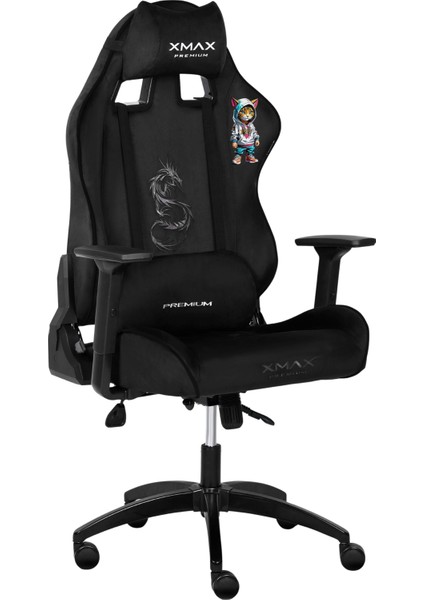 / Baskılı Rio Balerion Terletmez Kadife Kumaş Siyah Gaming Oyuncu Koltuğu / 120 kg Taşır fiyatları