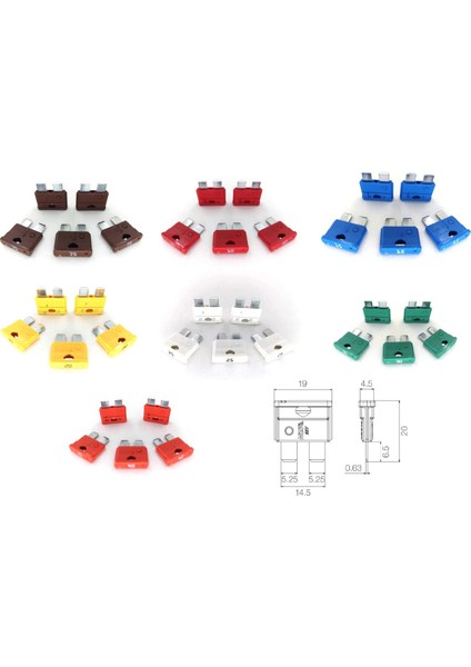 Mta Standart Bıçak Sigorta 100 Adet Karışık