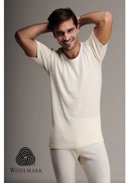 Hasyün 1000 %100 Yün Erkek Kısa Kol Fanila